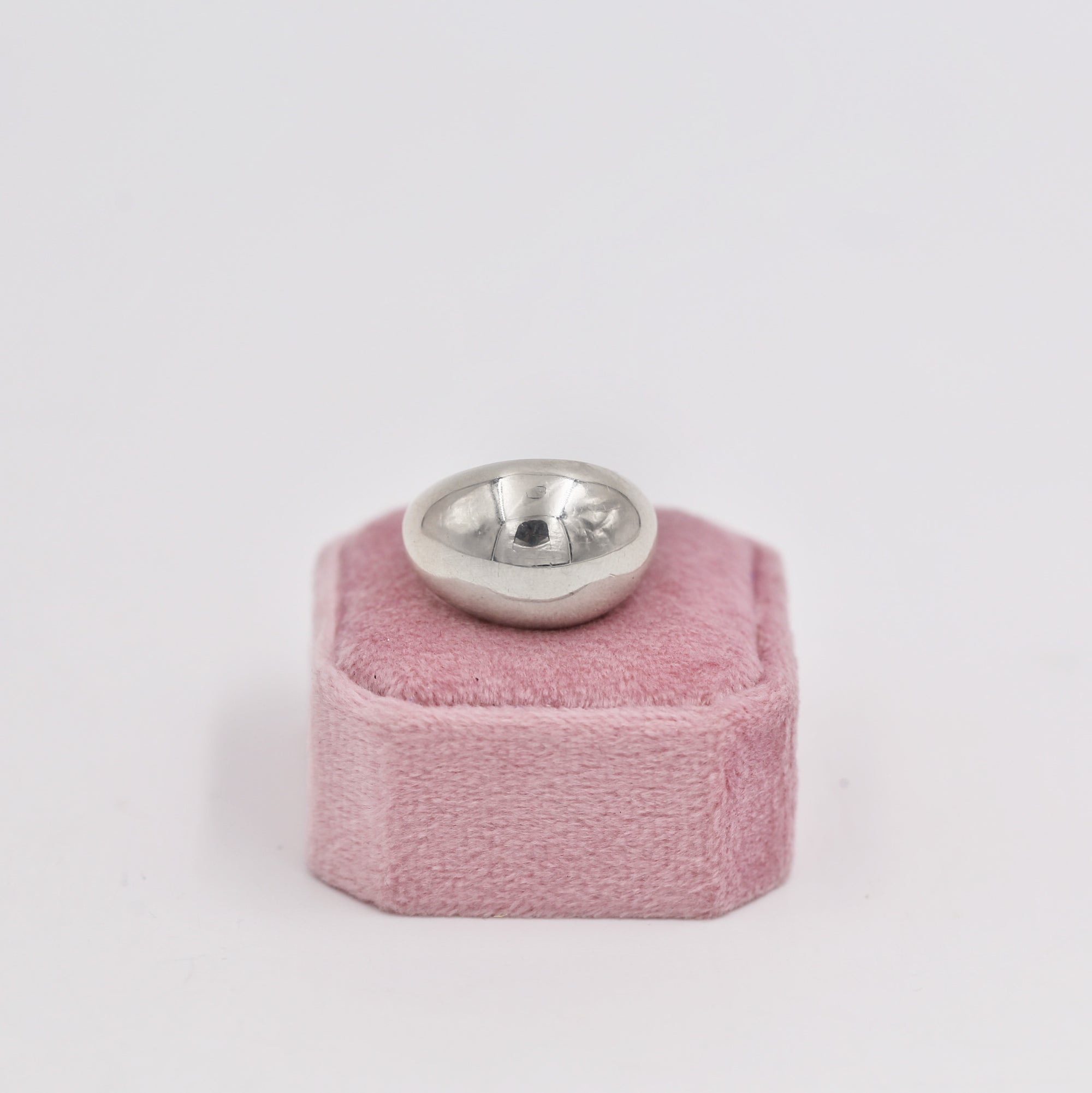 Silver dome ring