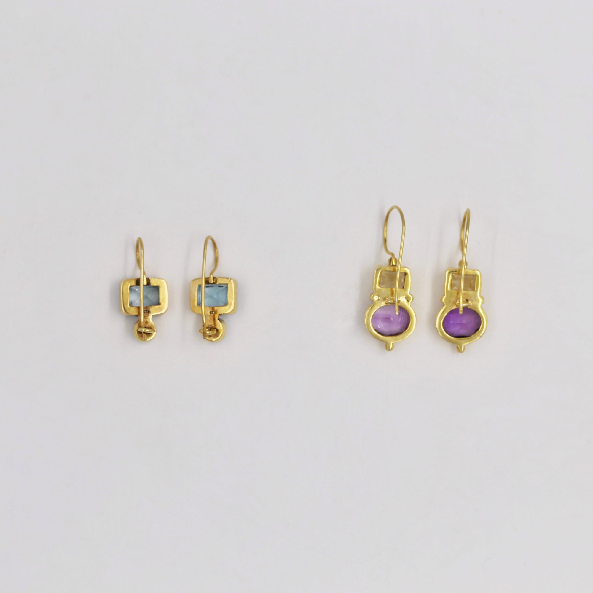 Handmade Italian gilded silver earrings