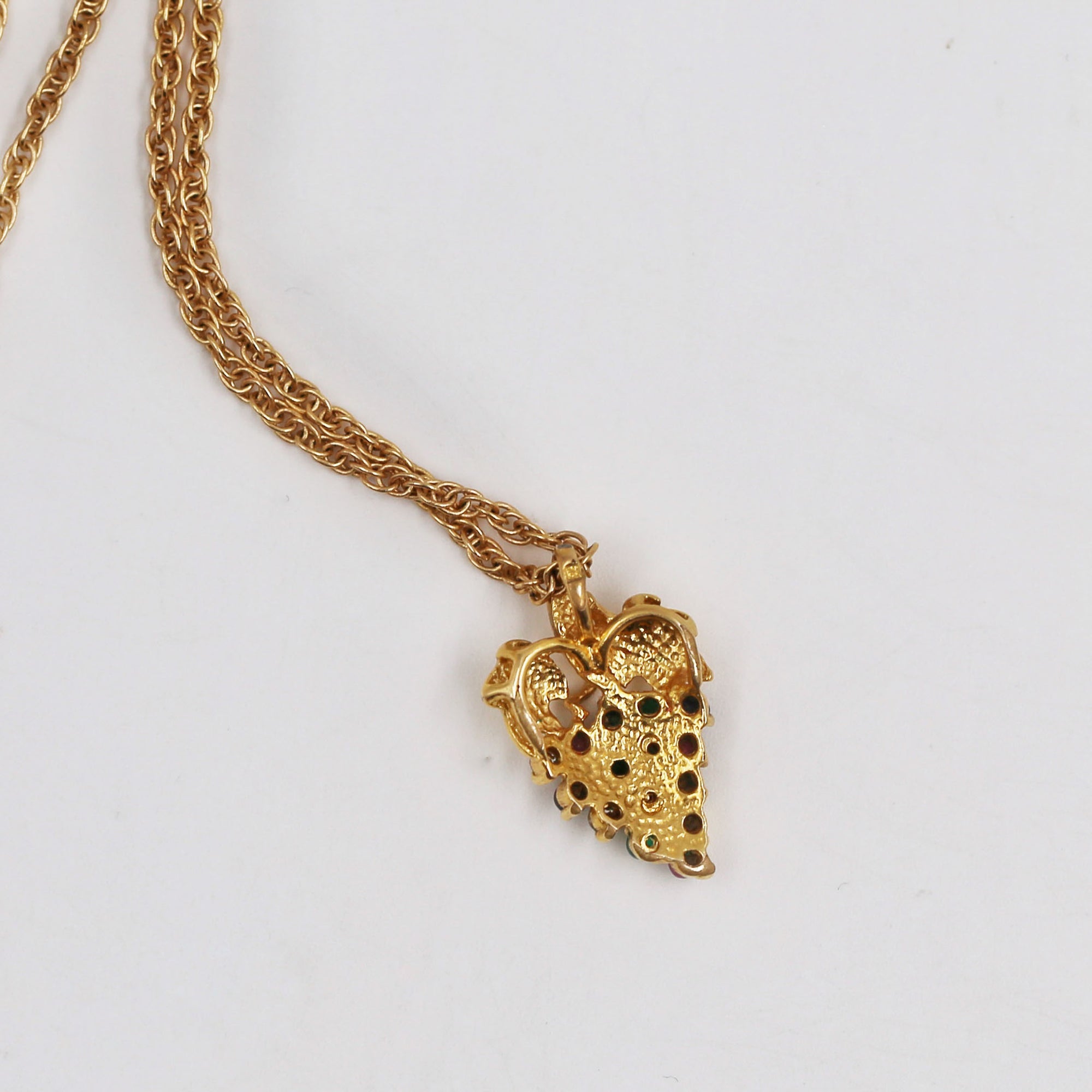 Gold-plated grapes necklace