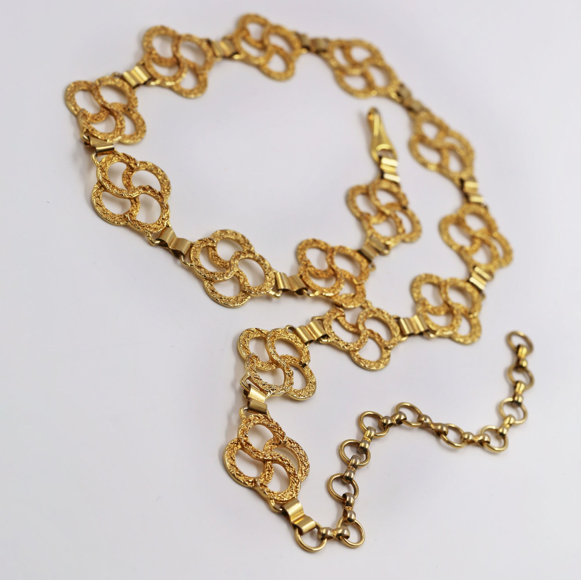 Golden oriental openwork belt