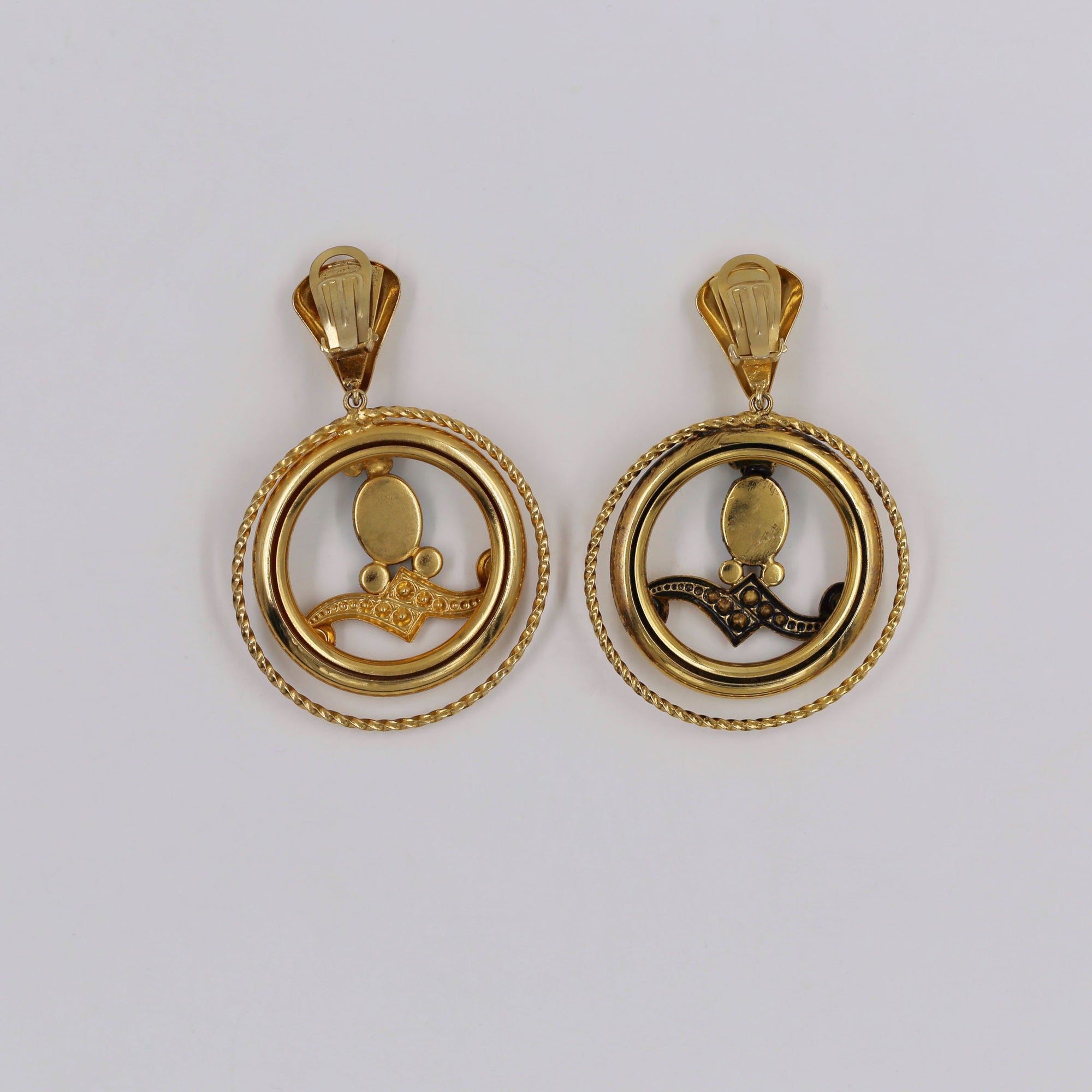 Rose golden hoops clips