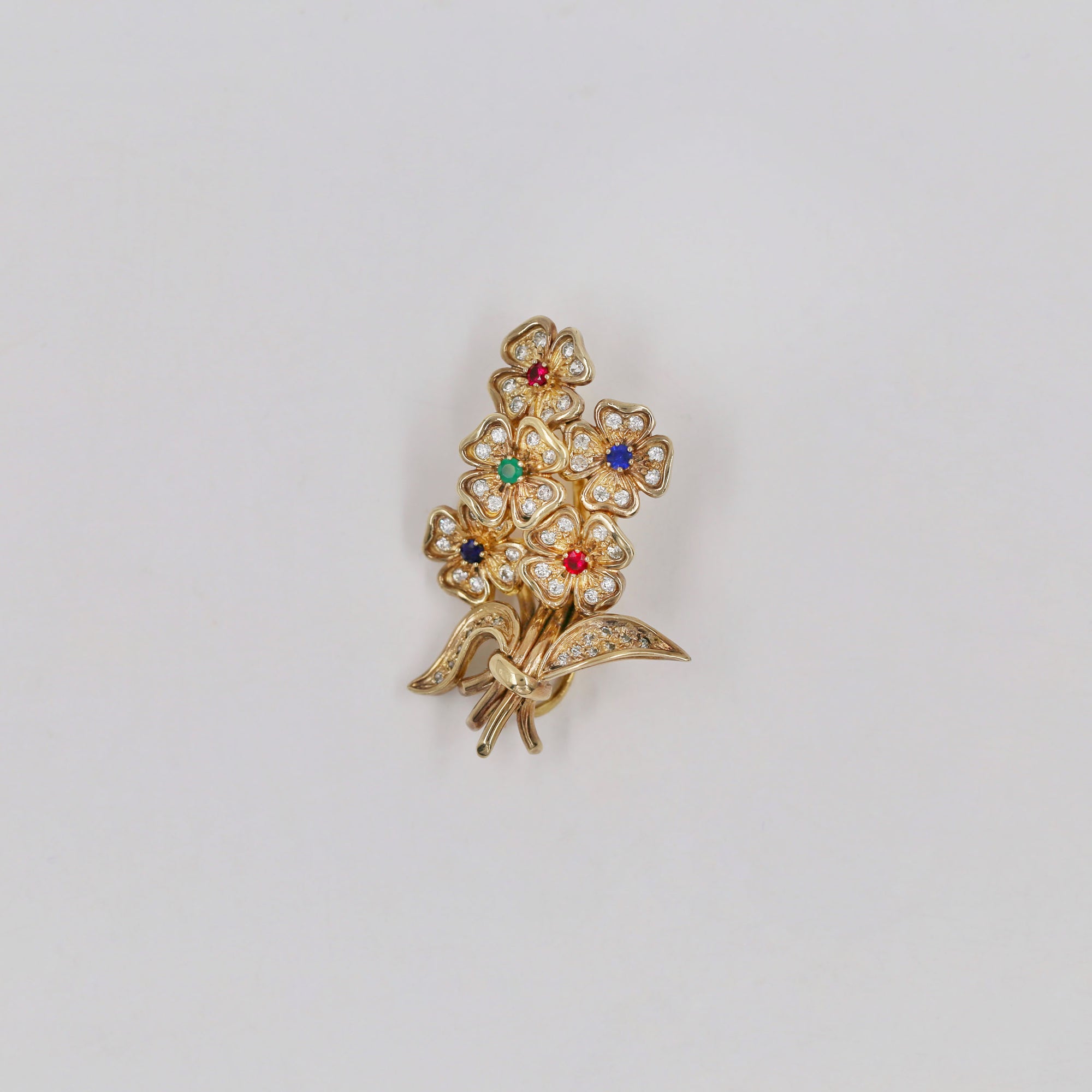 Flowery gold-plated pendant
