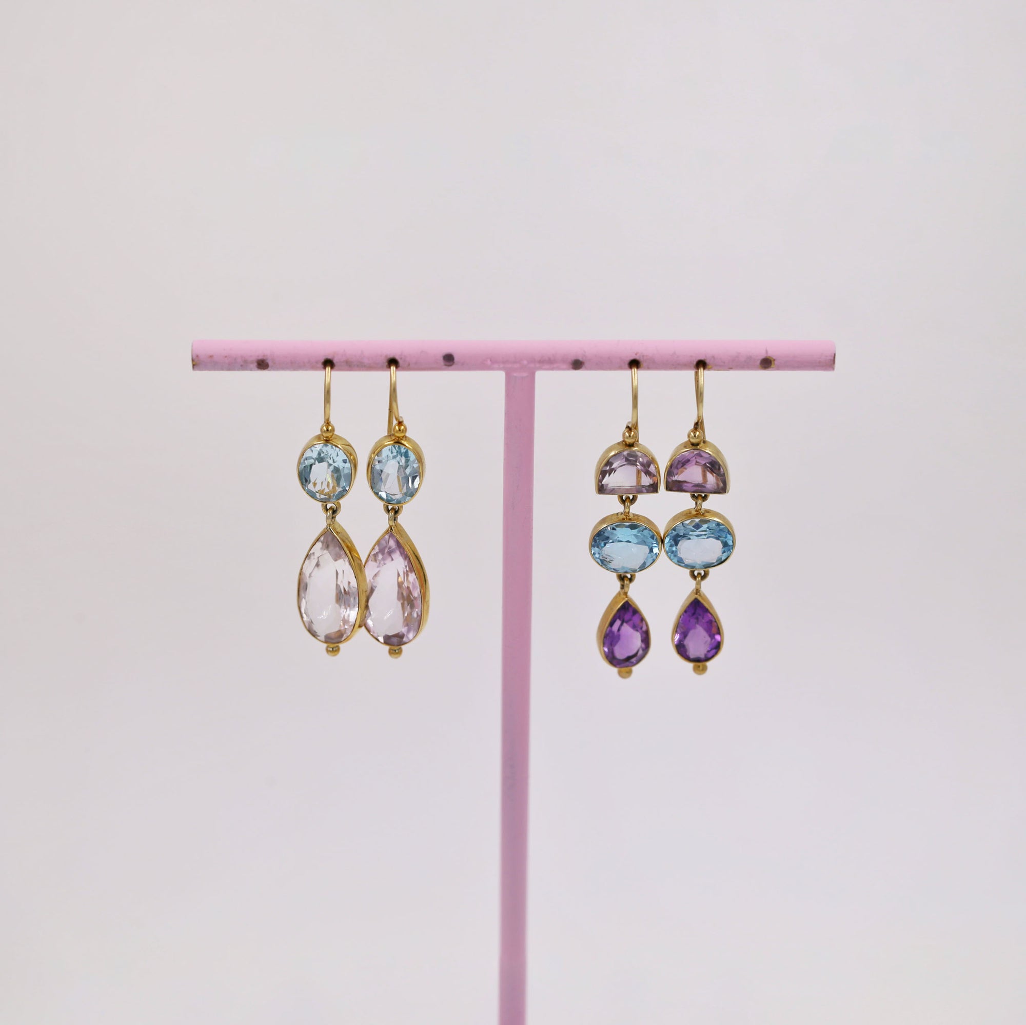 Handmade Italian gilded silver earrings