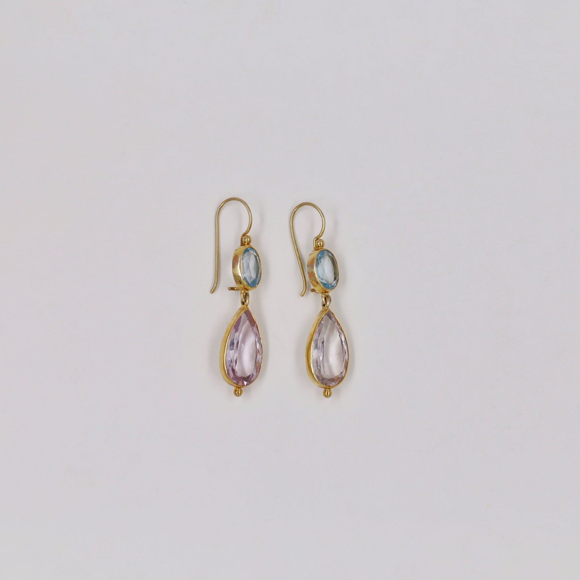 Handmade Italian gilded silver earrings