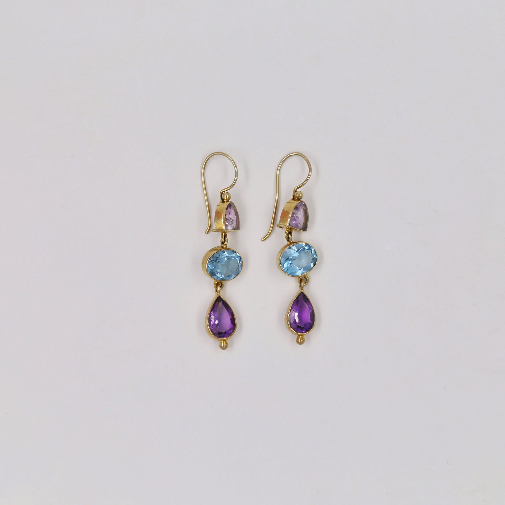 Handmade Italian gilded silver earrings