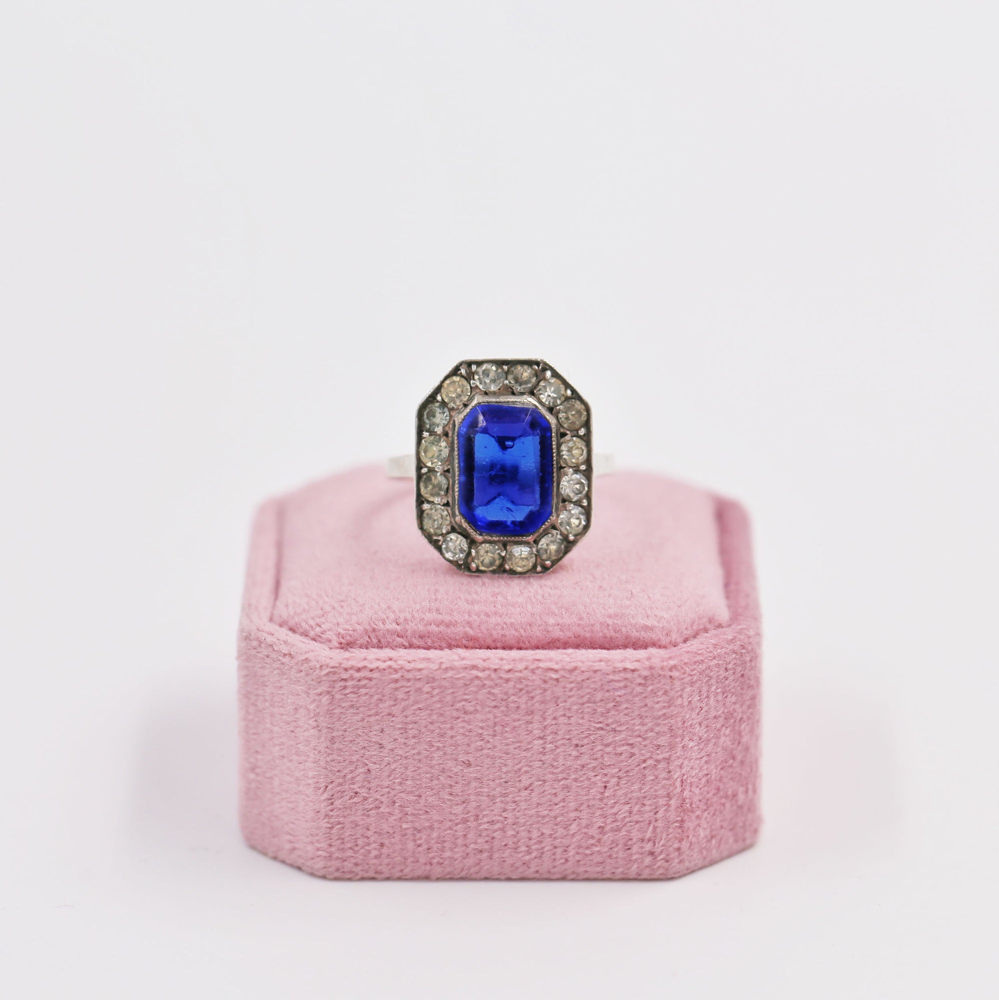 Beautiful blue and silver ring