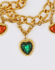 Italian heart golden belt