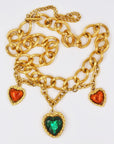 Italian heart golden belt