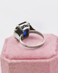 1930-40 dark blue and silver ring