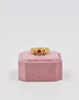 Goldplated spinel band ring