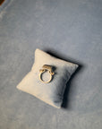 Architectural Silver Ring with Square Amethyst