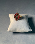 Bohemian Garnet Marquise Ring, Gold-Plated Silver