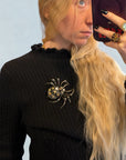 Bruno Da Rocha Spider Brooch, Silver and Citrines, 1980s