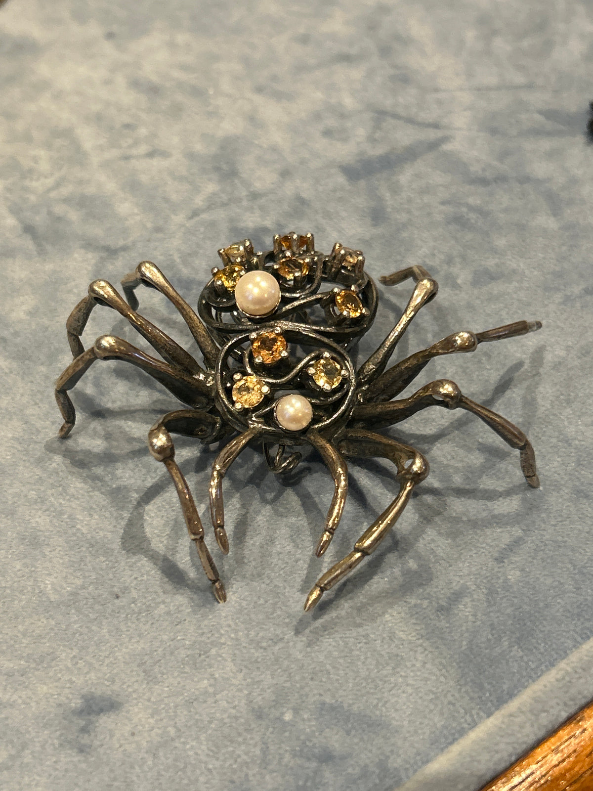 Bruno Da Rocha spider silver and citrine brooch