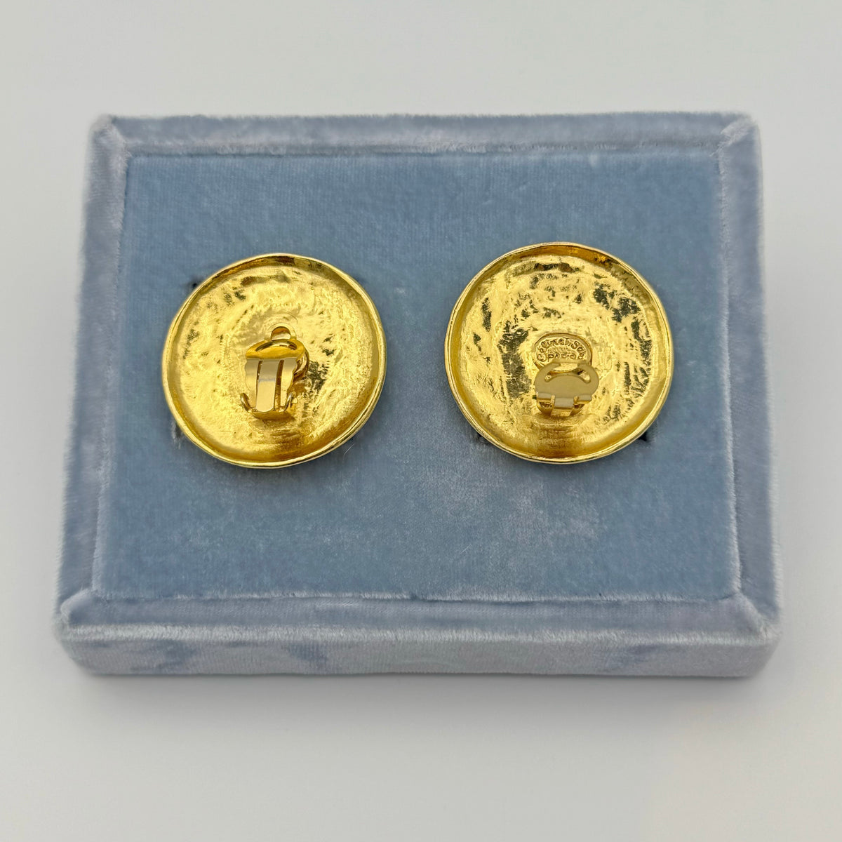 Céline T Saxe Gold-Tone Heart Clip Earrings