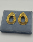 Céline T Saxe Spiral Clip-On Earrings, 1980s
