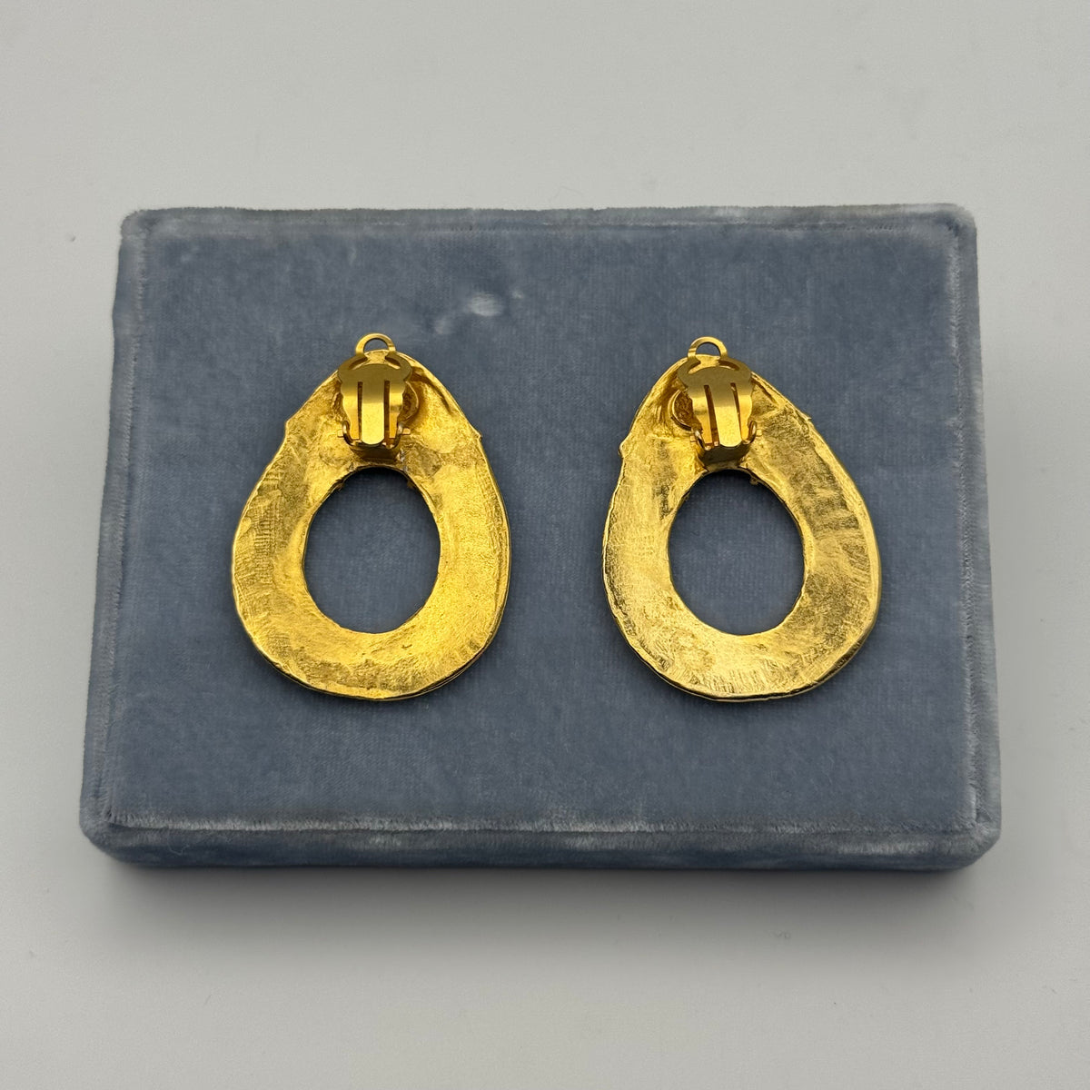 Céline T Saxe Spiral Clip-On Earrings, 1980s