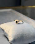Daisy Cluster Ring in Silver and Sapphire