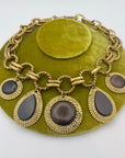 Edouard Rambaud 1980s Gold-Tone and Wood Charm Necklace
