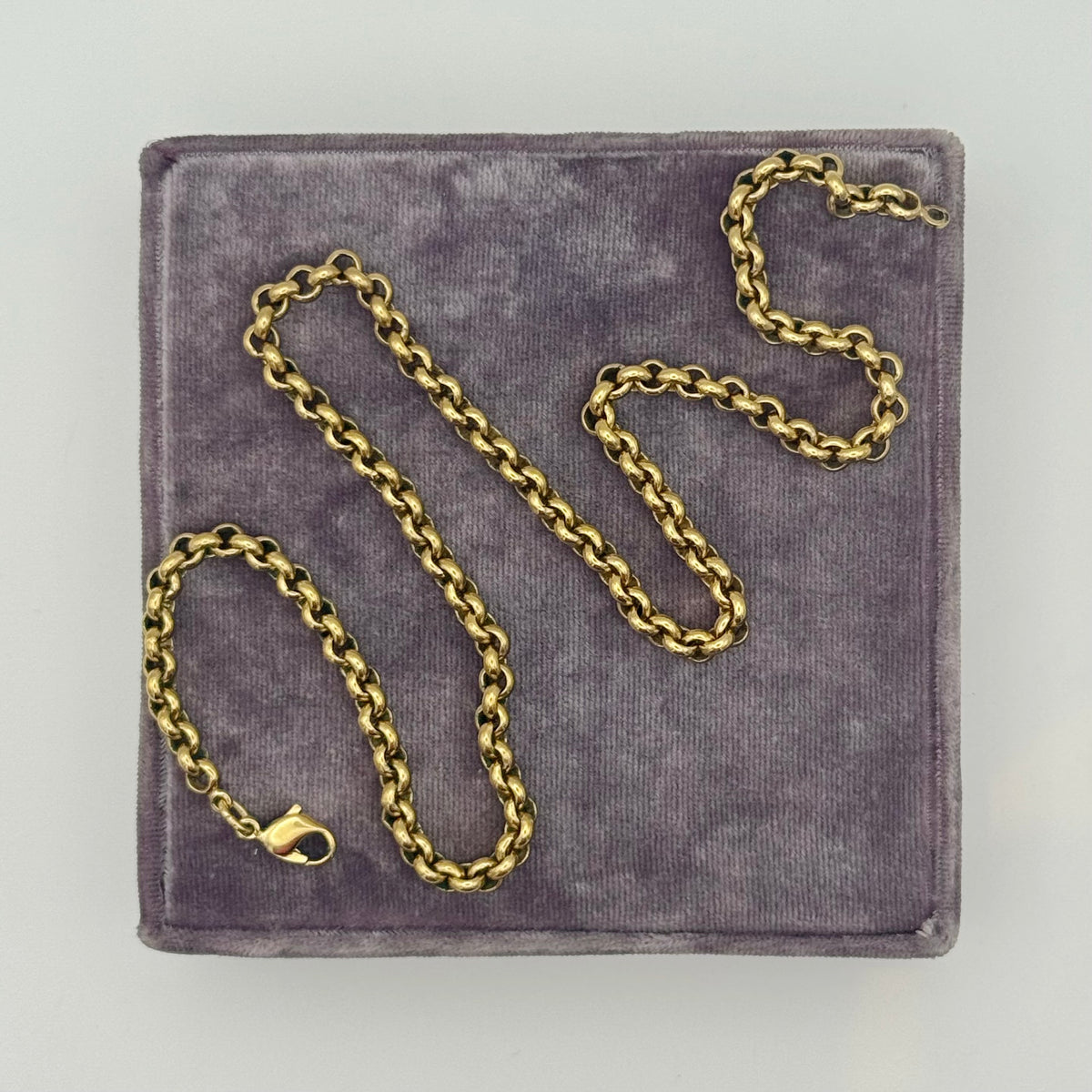 Gold-plated belcher chain necklace