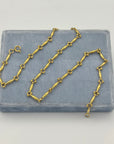 Gold-Plated Rice Bead Chain Necklace