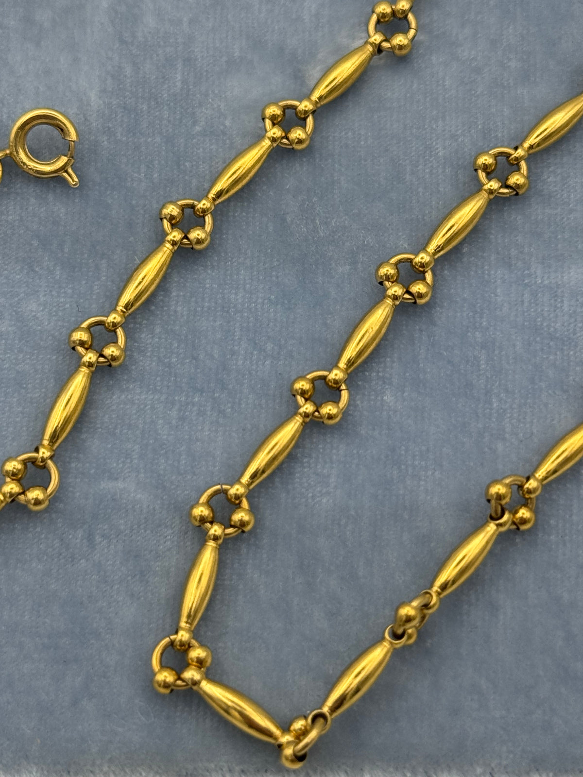 Gold-Plated Rice Bead Chain Necklace