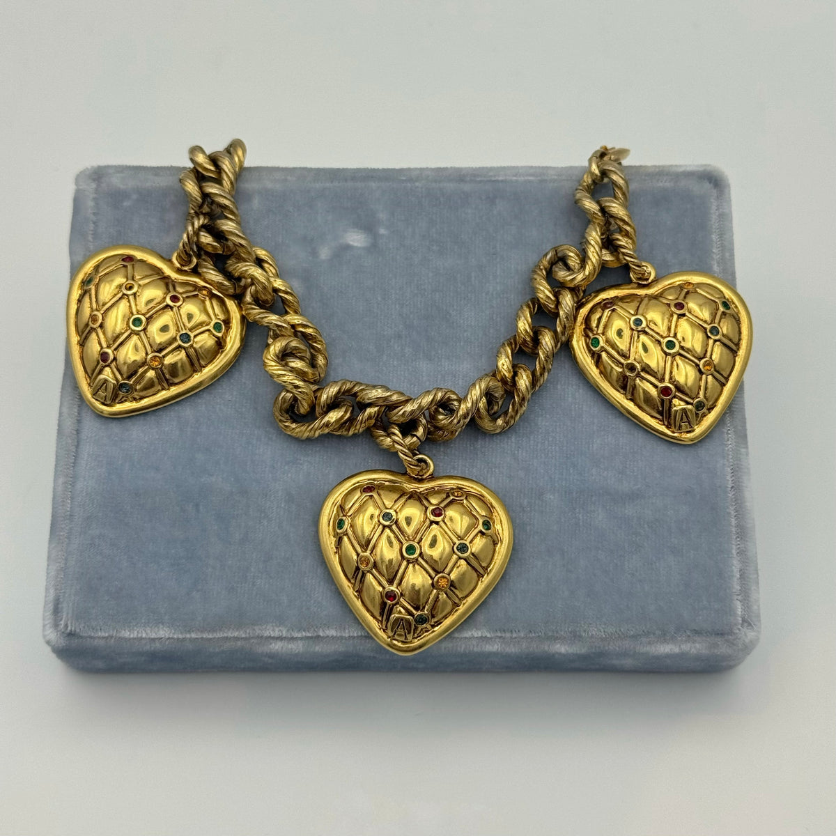Gold-Tone Heart Charm Bracelet, couture spirit
