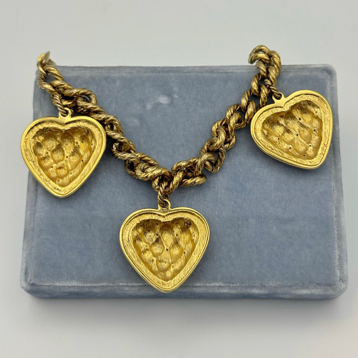 Gold-Tone Heart Charm Bracelet, couture spirit