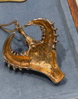 Golden taurus face necklace