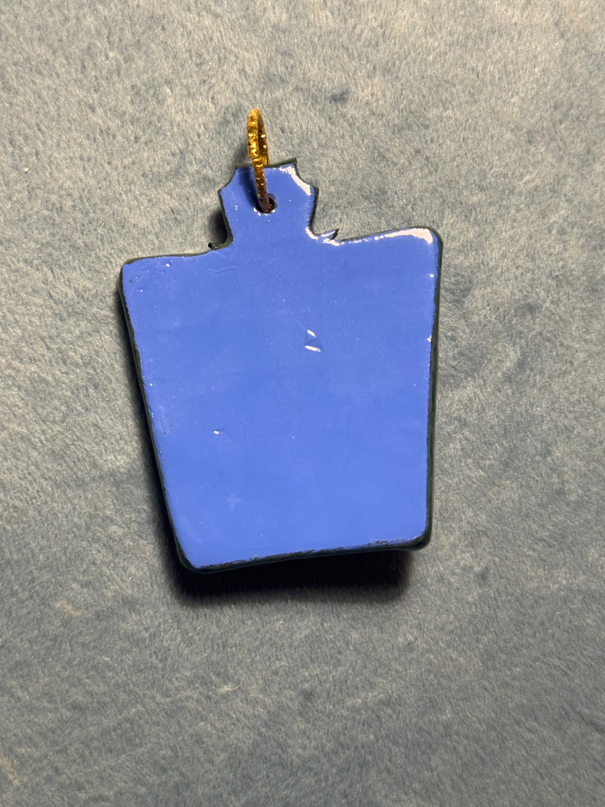 Handcraft opal and blue resin pendant
