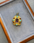 Handmade resin pendant with vintage amethyst stone