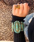 Navajo Cluster Cuff in Silver and Turquoises