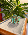 Navajo Cluster Cuff in Silver and Turquoises