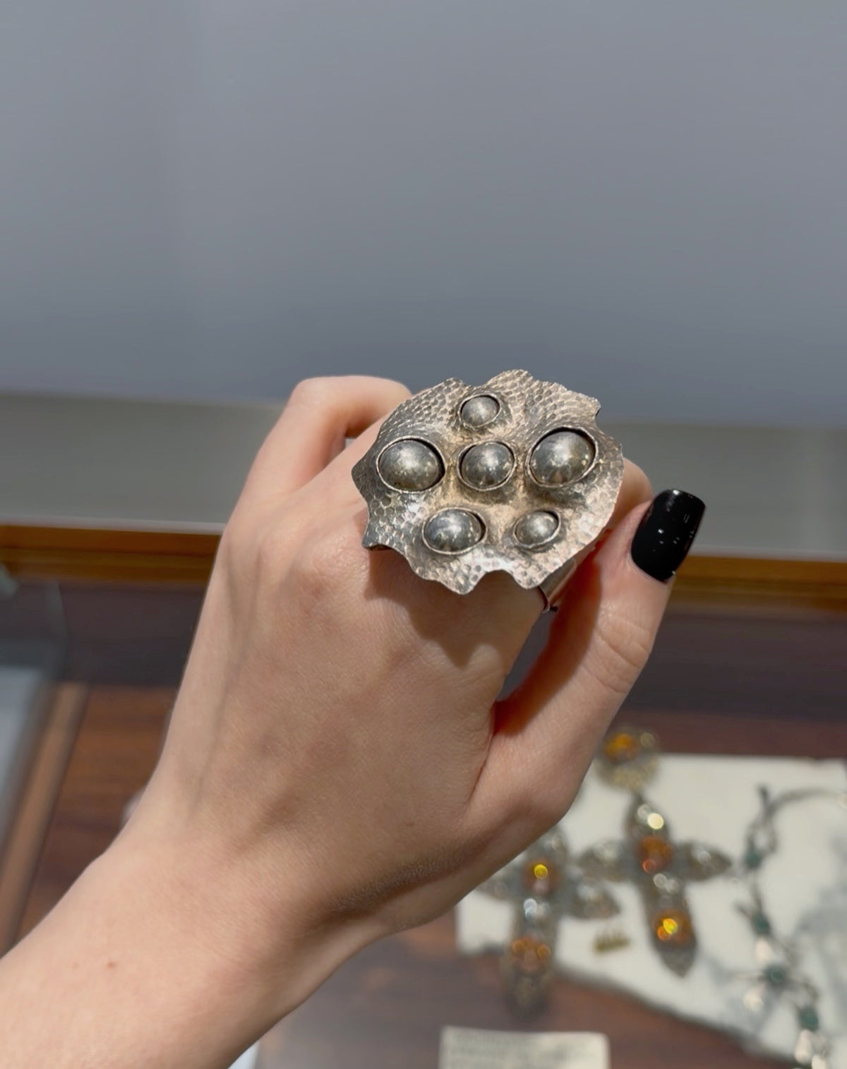 Organic playful ring with balls