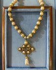 Pearly golden necklace Italian style