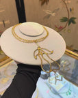 Golden pear necklace