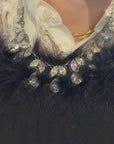 Shiny glass pearly necklace from the 20s