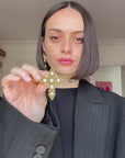 "René Gouin" amazing golden cross pendant/brooch