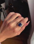 1930-40 dark blue and silver ring