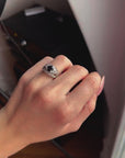 Timeless spinel and silver ring