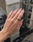 You&me gold plated ring with spinel