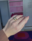 Gold-plated square ring