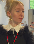 "Reminiscence" golden twisted heart clips