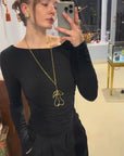 Golden pear necklace