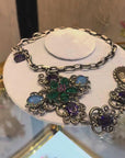 Long silvery and purple flower chain