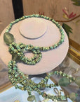 Turquoise and glass long necklace