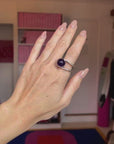 Spatialist amethyst ring from the 60-70s