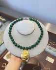 Pearly Malachite with fish necklace