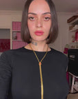 Goldette 60s golden tie necklace