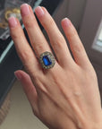 Beautiful blue and silver ring